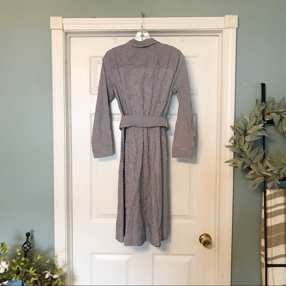 NWT J. Crew striped shirtdress size 2 - Picture 7 of 8